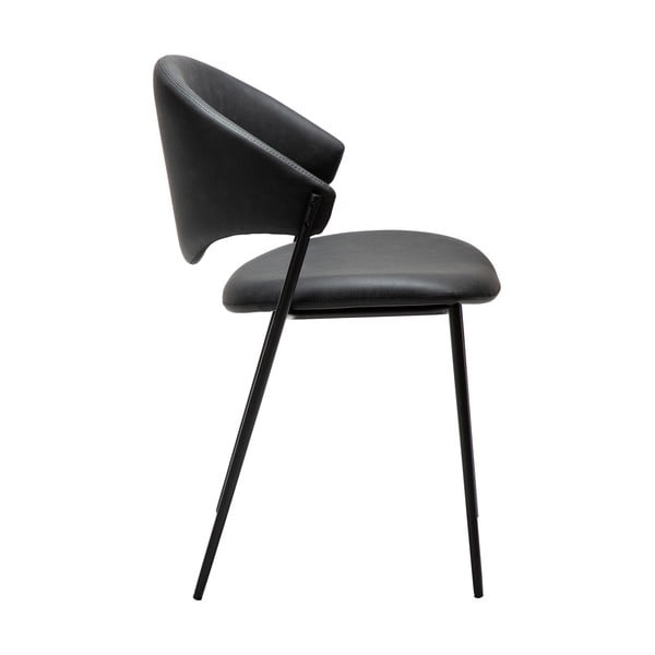 Crna blagovaonska stolica od umjetne kože Zone – DAN-FORM Denmark-image-2