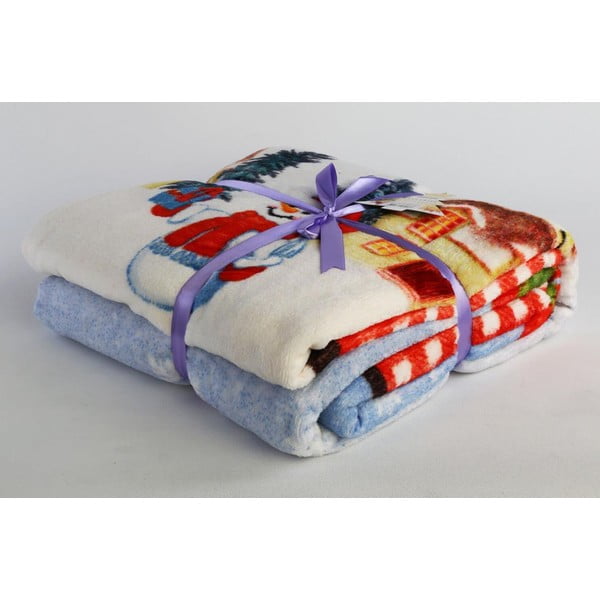 Deka s božićnim motivom od mješavine pamuka 150x200 cm – Mila Home