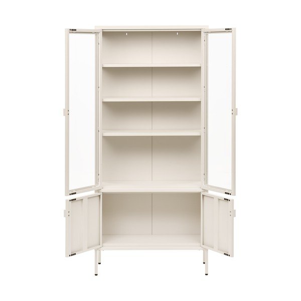 Krem željezna vitrina 80x180x35 cm Brisbane – House Nordic-image-3