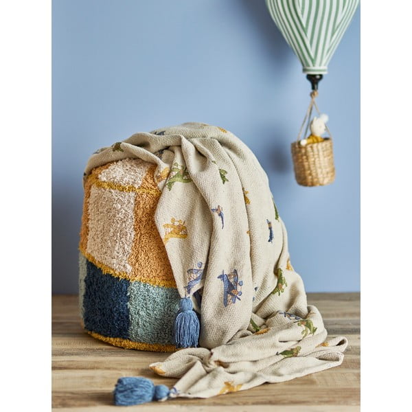 Krem deka za bebe 130x160 cm Plane – Bloomingville Mini-image-3