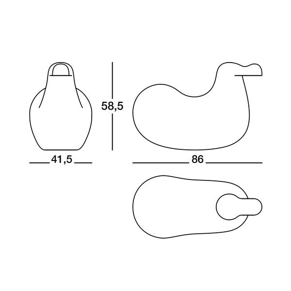 Žuta stolica za ljuljanje Magis Dodo-image-1