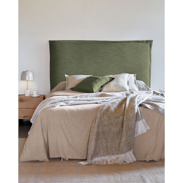 Zeleno podstavljeno uzglavlje 166x106 cm Tanit – Kave Home-image-1