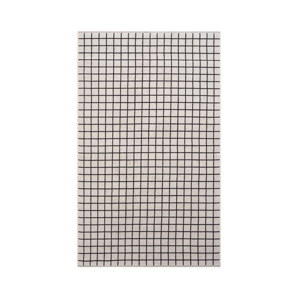 Crni/bež pamučan ručnik 90x150 cm Grid – Jotex-image-2
