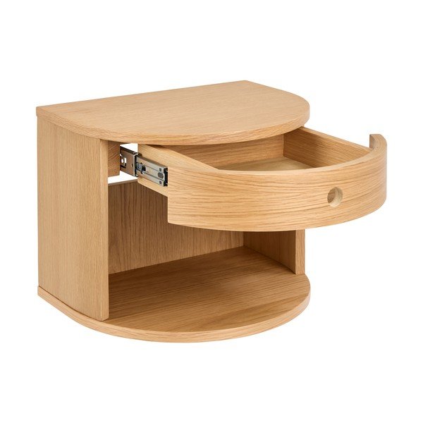 Noćni ormarić u dekoru hrasta u svijetloj prirodnoj boji Paron – Actona-image-3