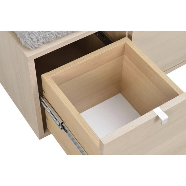 Sivi/u prirodnoj boji ormarić za cipele u dekoru hrasta s klupom Confetti – Rowico-image-4