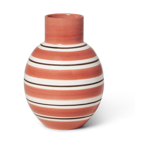 Ružičasto-bijela keramička vaza Kähler Design Nuovo, visina 14,5 cm