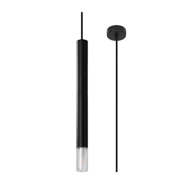 Crna metalna viseća svjetiljka ø 8 cm Vittoria – Sollux