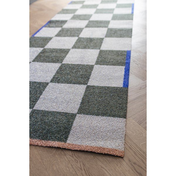 Tamno zelena/krem periva staza 77x242 cm Square – Mette Ditmer Denmark-image-1