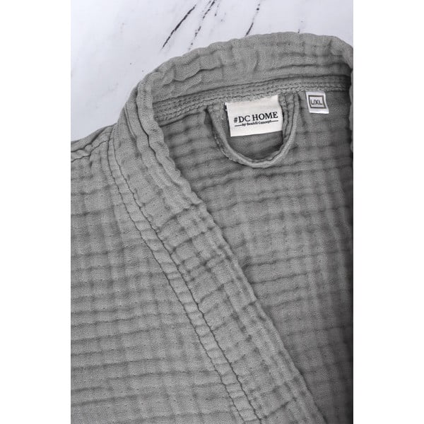 Sivi kućni ogrtač od muslina S/M Kimono – Foutastic-image-4