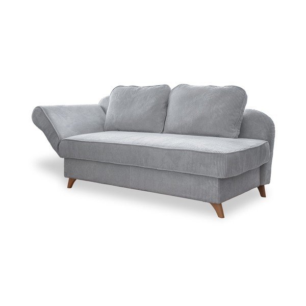 Svijetlo siva ležaljka od samta (s lijevim kutom) Chic Charlotte – Miuform