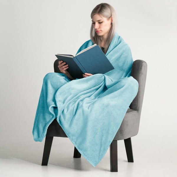 Tirkizni prekrivač DecoKing Mic, 150 x 200 cm-image-1