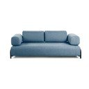 Plava sofa s malim prostorom za odlaganje Kave Home Compo