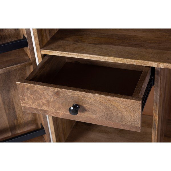 Vitrina za vino od masivnog manga u prirodnoj boji broj boca 12 kom, 74x122x46 cm Bombay – Interia Home & Living-image-1