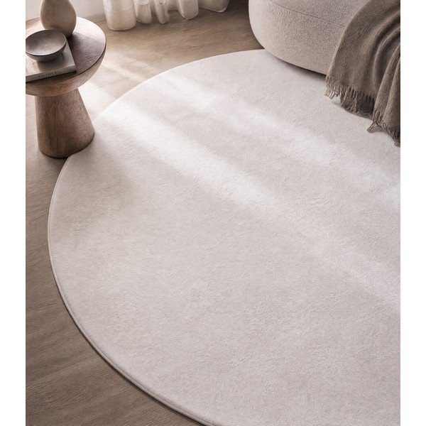 Krem periv okrugli tepih ø 160 cm Pouffy – Ayyildiz Carpets-image-3