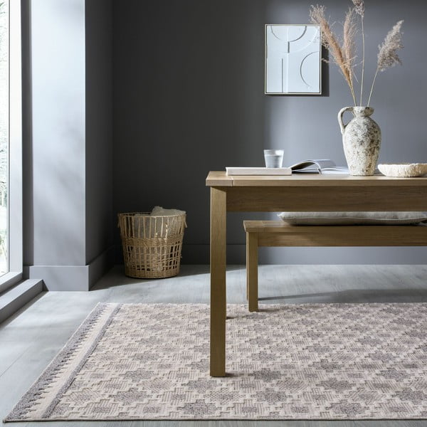 Sivo-bež periv tepih 78x150 cm Graysen – Flair Rugs-image-1