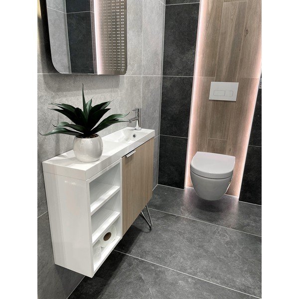 Zidni ormarić bez umivaonika u dekoru hrasta u prirodnoj boji 50x50 cm Latus Vi – Sapho-image-1