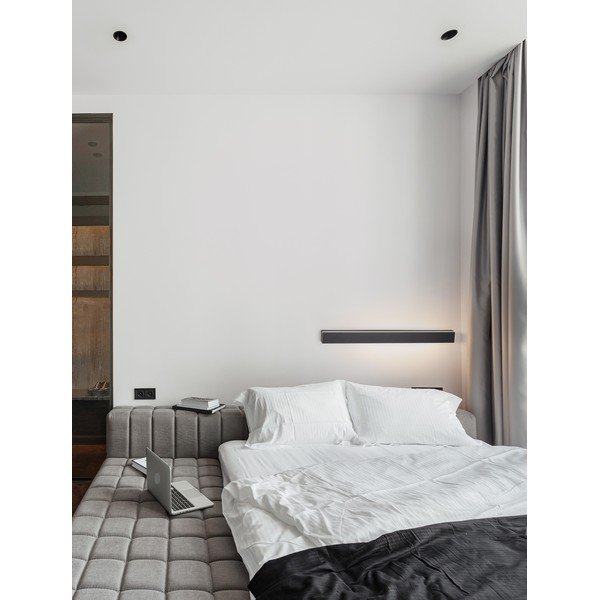Mat crna LED zidna lampa aluminijska Colby – Nova Luce-image-2