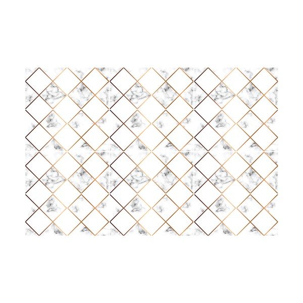 Set od 24 zidne naljepnice Ambiance Marble and Goldy, 10 x 10 cm-image-2