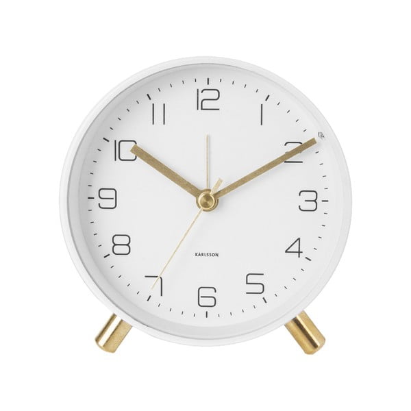 Bijela budilica Karlsson Lofty, ø 11 cm-image-1