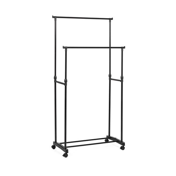 Crni metalni mobilni stalak za odjeću 80x160x42 cm Roald – Yes Everyday