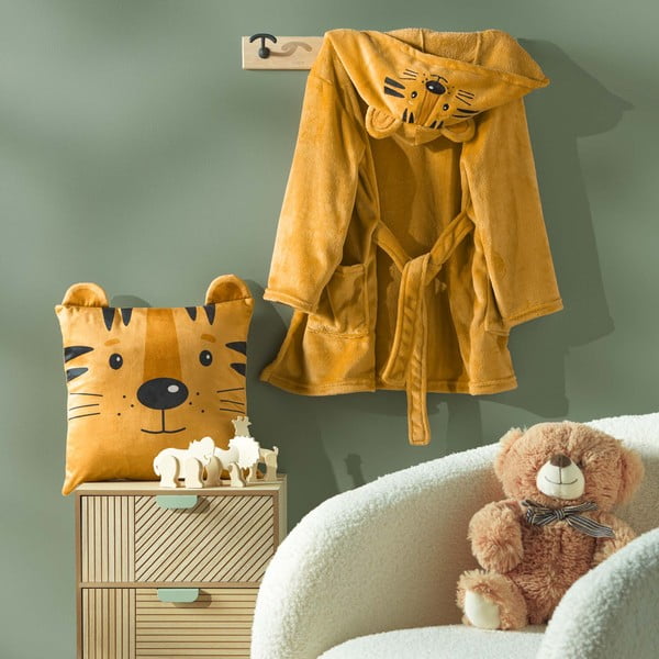 Dječji jastuk od samta 40x40 cm Tigry – douceur d'intérieur-image-1