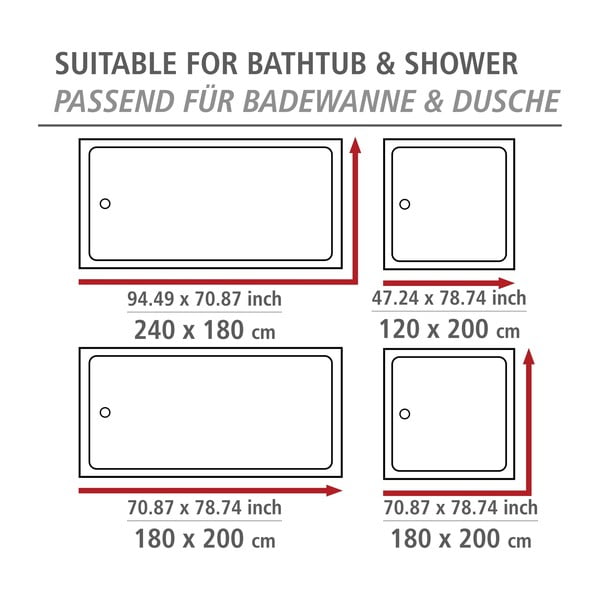 Tuš zavjesa 180x200 cm Alara - Wenko-image-2