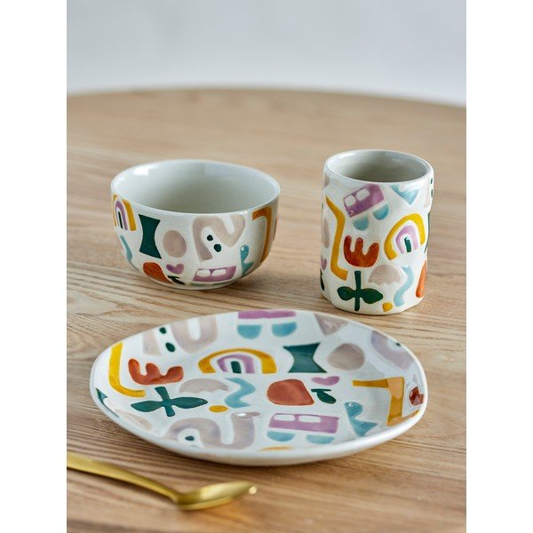 Dječji set posuđa 3 kom od kamenine Filur – Bloomingville Mini-image-1