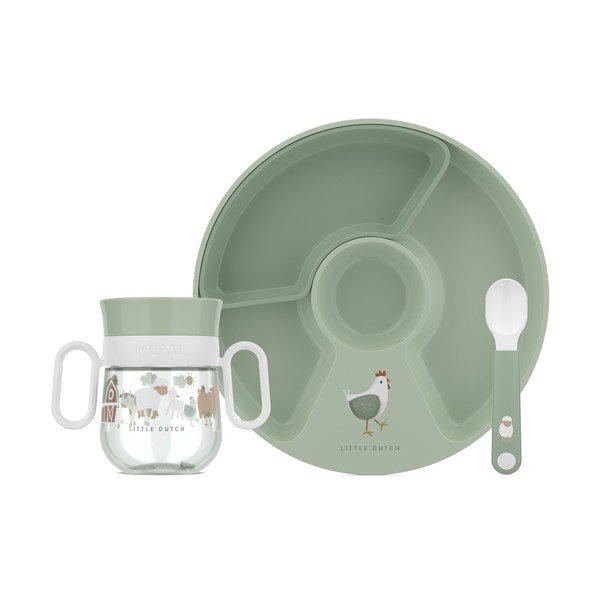 Plastičan dječji set posuđa 3 kom Little Farm – Mepal
