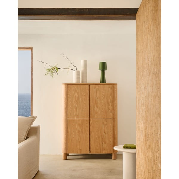 Ormarić u dekoru jasena u prirodnoj boji 100x134x40 cm Salaya – Kave Home-image-1