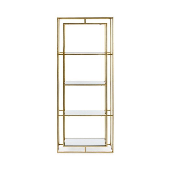 Željezna biblioteka u zlatnoj boji 68x172,5x28 cm Elenor – Bizzotto