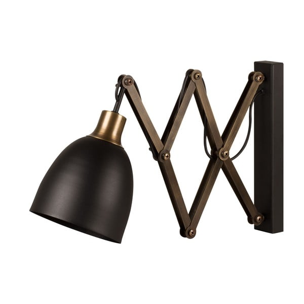 Crna/u brončanoj boji zidna lampa ø 16 cm Sivani – Opviq lights