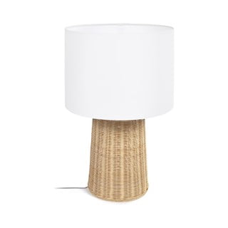 Stolna lampa u prirodnoj boji s tekstilnim sjenilom (visina 51 cm) Kimjit - Kave Home