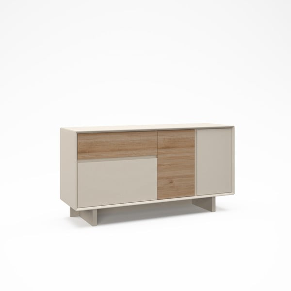 Bež/u prirodnoj boji komoda u dekoru hrasta 146x76x45 cm Carpi – Marckeric-image-2