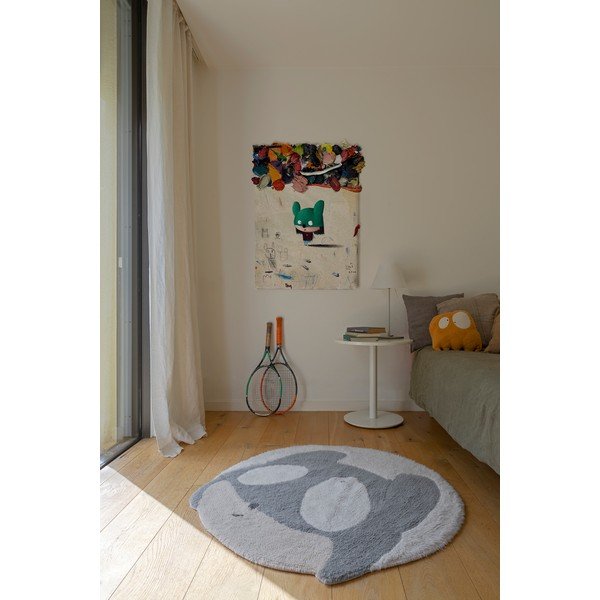 Sivi/krem periv/ručno rađen vunen dječji tepih ø100 cm Astromouse – Lorena Canals-image-4