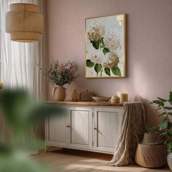 Tiskana slika s okvirom 60x90 cm Hydrangea – Styler-image-2