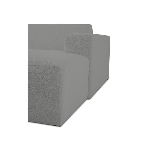 Siva modularna sjedeća garnitura od bouclé tkanine (s desnim kutom) Roxy – Scandic-image-4