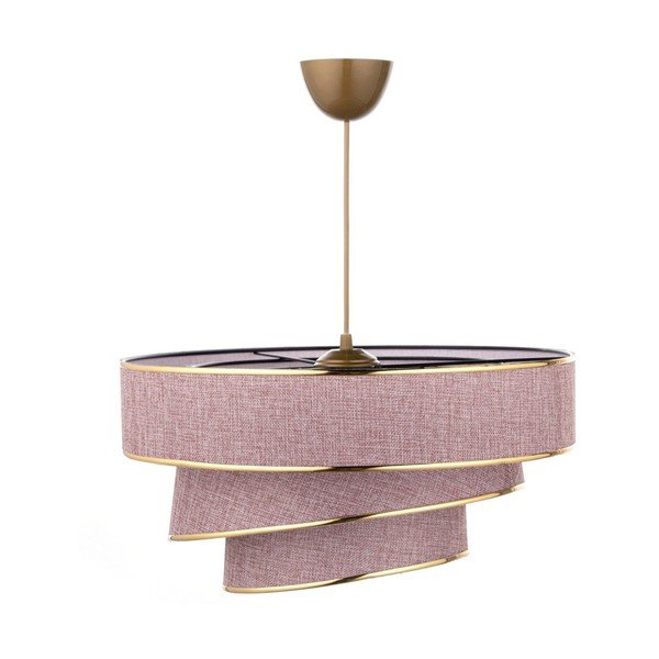 Ružičasta/u zlatnoj boji viseća svjetiljka s tekstilnim sjenilom ø 40 cm Couper – Opviq lights