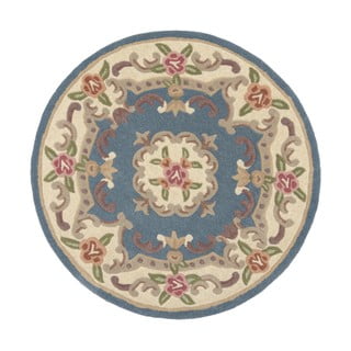 Plavi vuneni tepih tepih Flair Rugs Aubusson, ⌀ 120 cm