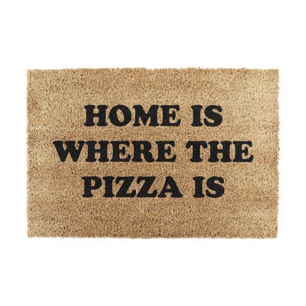 Otirač od kokosovih vlakana 40x60 cm Home Is Where the Pizza Is – Artsy Doormats