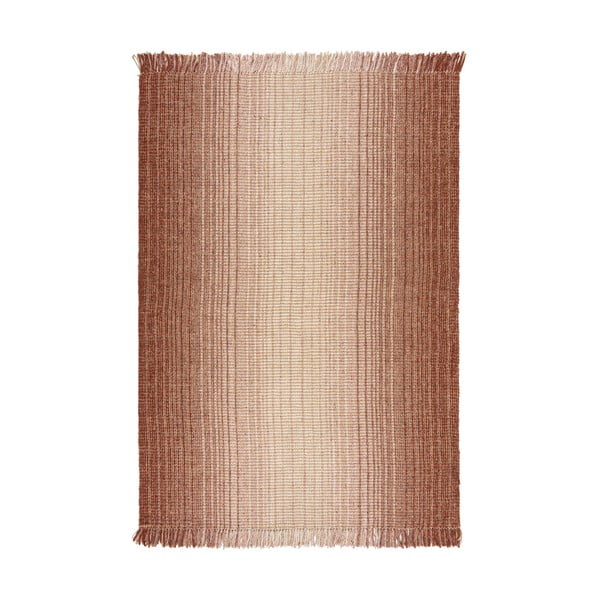 Crveni obostrani/ručno rađen tepih od mješavine jute 200x290 cm Jute Ombre Red – Flair Rugs