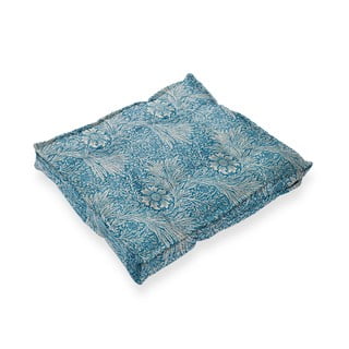 Plava sjedalica od lana Tierra Bella Wild Flowers, 37 x 37 cm