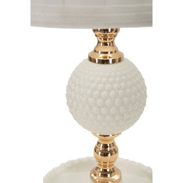 Bijela stolna lampa s tekstilnim sjenilom (visina 40 cm) Napoli – Mauro Ferretti-image-4