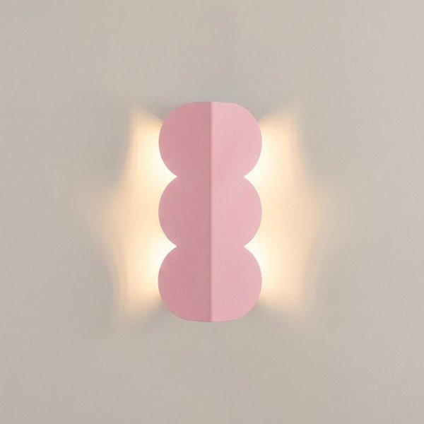 Ružičasta zidna lampa aluminijska BISCUIT – Thoro-image-3