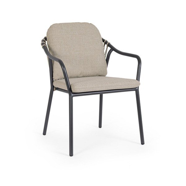 Svjetlo smeđa metalna vrtna stolica Edvige – Bizzotto