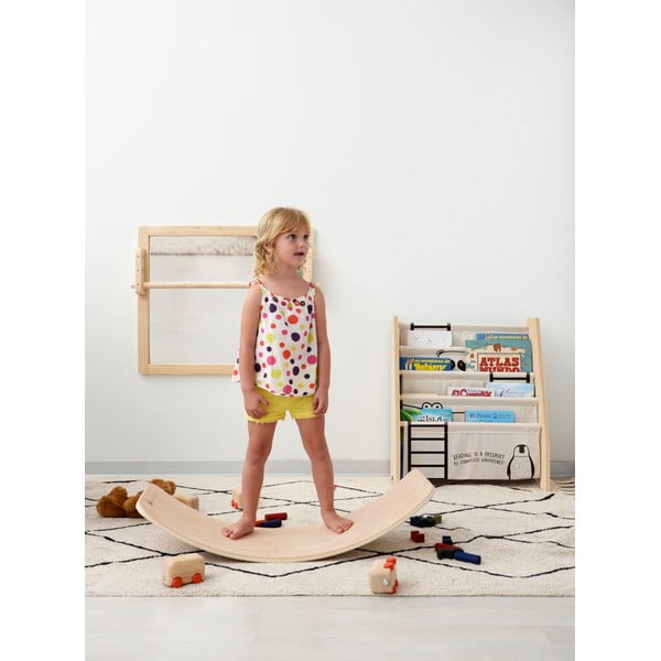 Dječji regal za knjige od bež tkanine 60x70 cm Animals - Folkifreckles-image-1