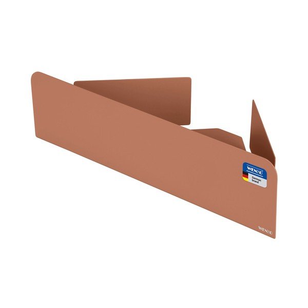 Smeđa kupaonska polica s Turbo-loc od nehrđajućeg čelika s postavljanjem bez bušenja/kutna Lizan – Wenko-image-3