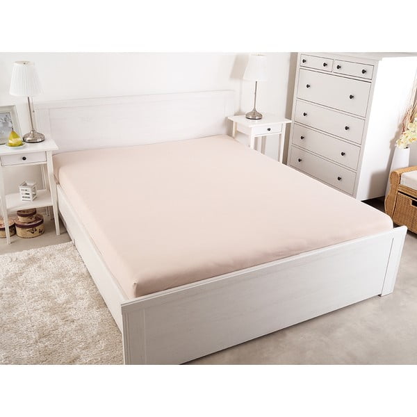 Svjetlo smeđa plahta s gumom 140x200 cm – B.E.S.-image-2