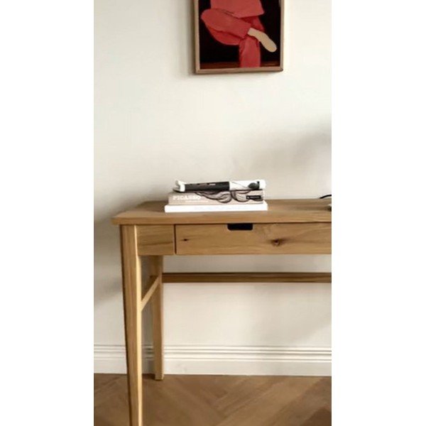 Pomoćni stol s pločom stola u dekoru hrasta u prirodnoj boji 40x110 cm Garrison – Rowico-image-1