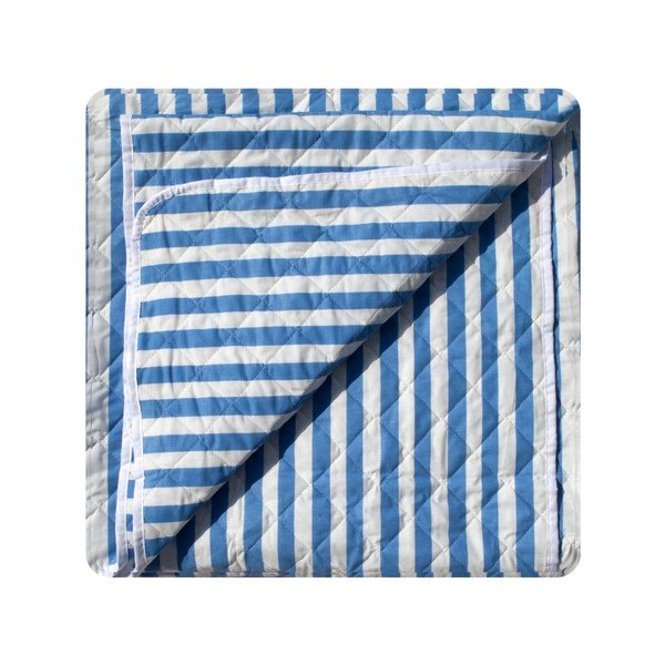 Prošiveni prekrivač na plavo-bijele pruge Stripes, 160 x 230 cm-image-3