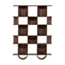 Tamno smeđa biblioteka od masivnog manga 130x180x35 cm Sinne – WOOOD